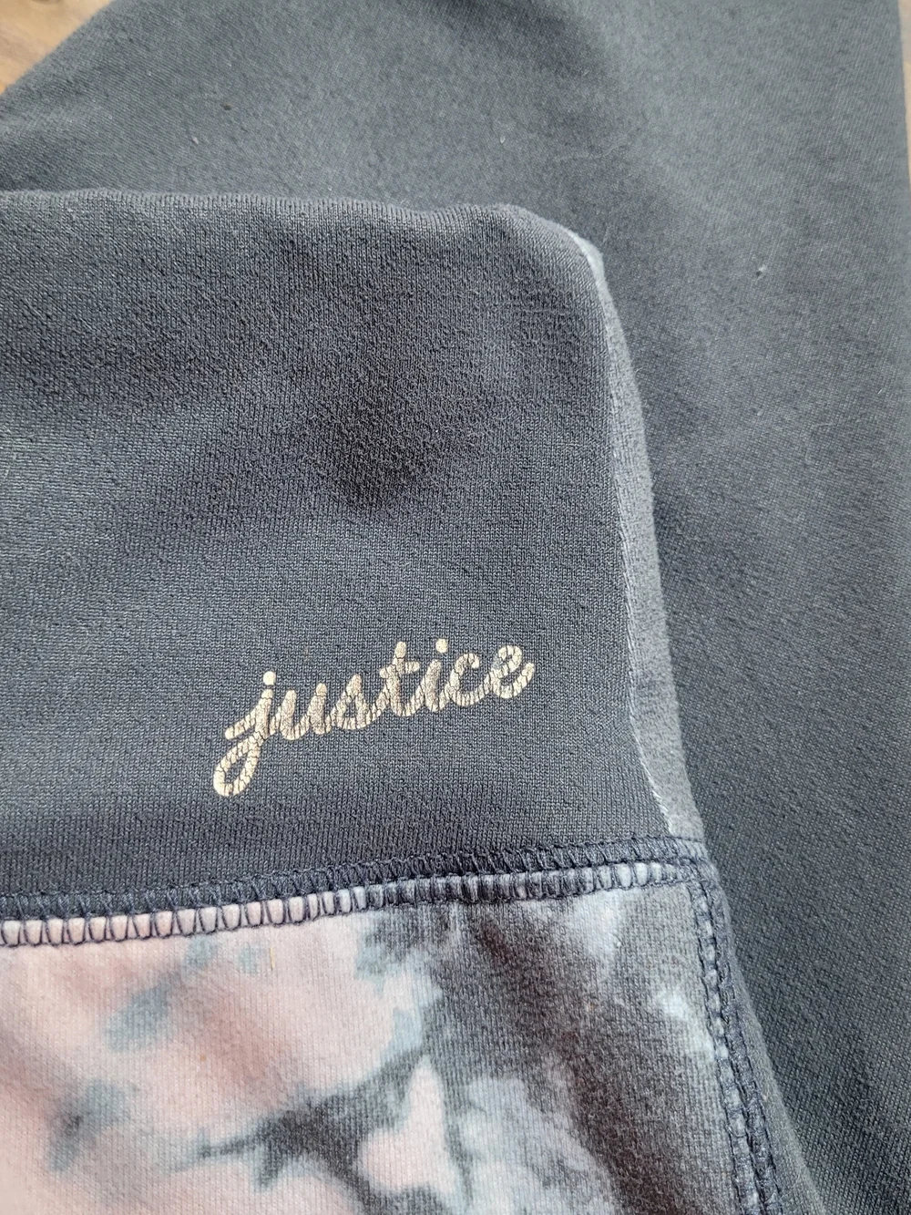 Justice Tie-Dye Leggings in Pink and Gray
